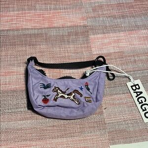 BAGGU embroidered horse mini bag keychain